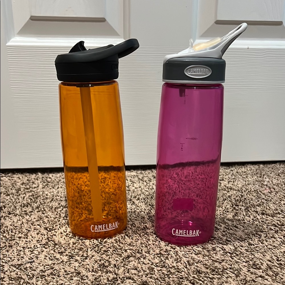 CamelBak Orange and Pink Water Bottles